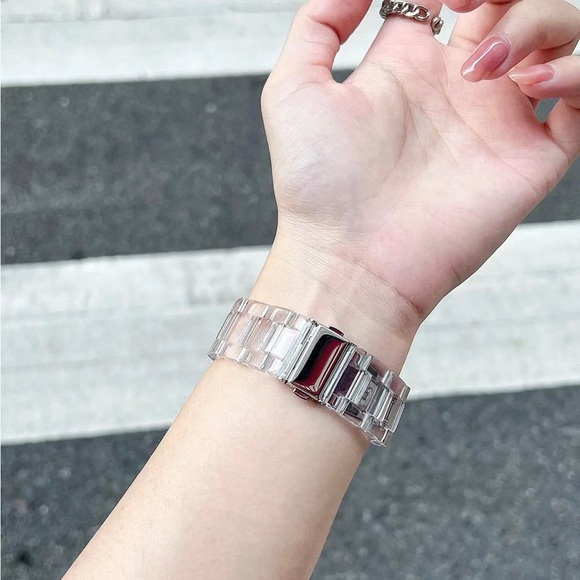 NEW Resin Transparent Strap Band for Apple Watch - Picture 4 of 5